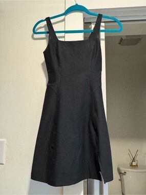 Abercrombie & Fitch YPB SculptLUX Black Square-Neck Mini Tennis Skort Dress